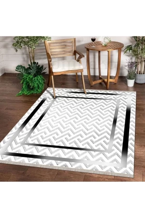 Halı Gri K0470 Yıkanabilir Saçaklı Ince Yolluk Kilim Salon Halısı Modelleri