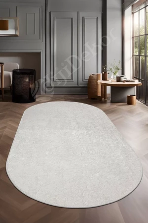 Halı Krem Cool Janjanlı Ipeksi Oval Kaymaz Kesme Ince Yolluk Kilim Salon Halısı Modelleri