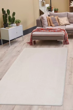 Peluş Halı Açık Vizon Cool Yıkanabilir Post Kesme Yolluk Kilim Salon Halısı Modelleri