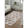 Dijidekor Halı Bej Maça Desenli Yıkanabilir Saçaklı Kesme İnce Yolluk Kilim Salon Halısı Modelleri