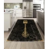 Dijidekor Işıltı Koleksiyonu Model254 Süngerli Dijital Baskılı Saçaksız Mutfak Halısı Yolluk