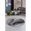 Halı Antrasit Cool Karo Yuvarlak Kaymaz Kesme Ince Yolluk Kilim Salon Halısı Modelleri
