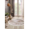 Halı Devetüyü Cool Yıkanabilir Saçaklı Yuvarlak Delüxe Yolluk Kilim Salon Halısı Modeli