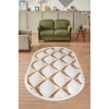 Halı Gold Cool Ky7059 Saçaklı Oval Kaymaz Kesme Ince Yolluk Kilim Salon Halısı Modelleri