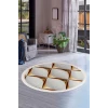 Halı Gold Cool Ky7059 Saçaklı Yuvarlak Kesme Ince Yolluk Kilim Salon Halısı Modelleri
