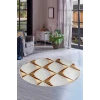Halı Gold Cool Ky7059 Yıkanabilir Yuvarlak Kesme Ince Yolluk Kilim Salon Halısı Modelleri
