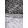 Halı Gri Cool Karo Saçaklı Yuvarlak Kesme Ince Yolluk Kilim Salon Halısı Modelleri