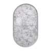 Halı Gri Cool Karo Yıkanabilir Saçaklı Oval Kesme Ince Yolluk Kilim Salon Halısı Modeli
