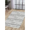 Halı Gri Cool Ky7056 Yıkanabilir Saçaksız Kesme Ince Yolluk Kilim Salon Halısı Modelleri