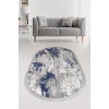 Halı Gri Cool Yıkanabilir Saçaklı Oval Delüxe Kesme Yolluk Kilim Salon Halısı Modelleri