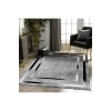 Halı Gri K0460 Yıkanabilir Saçaksız Ince Yolluk Kilim Salon Halısı Modelleri