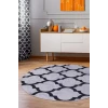 Halı Gri Maça Yıkanabilir Saçaksız Yuvarlak Kesme Ince Yolluk Kilim Salon Halısı Modeli