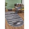 Halı Kahverengi Cool Köln Yıkanabilir Oval Kesme Ince Yolluk Kilim Salon Halısı Modelleri