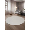 Halı Krem Cool Janjanlı Yuvarlak Kaymaz Kesme Ince Yolluk Kilim Salon Halısı Modelleri