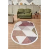 Halı Multi Cool K1270 Saçaklı Oval Kaymaz Kesme Ince Yolluk Kilim Salon Halısı Modelleri