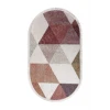 Halı Multi Cool K1270 Saçaklı Oval Kaymaz Kesme Ince Yolluk Kilim Salon Halısı Modelleri