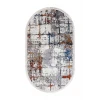 Halı Multi Cool Ky7005 Saçaklı Oval Kaymaz Kesme Ince Yolluk Kilim Salon Halısı Modelleri