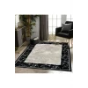 Halı Siyah Cool K0560 Yıkanabilir Saçaksız Kesme Ince Yolluk Kilim Salon Halısı Modelleri
