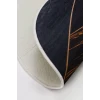 Halı Siyah Gold Cool Yıkanabilir Yuvarlak Kesme Ince Yolluk Kilim Salon Halısı Modelleri