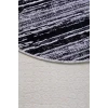 Halı Siyah Gri Cool Ym4700 Yıkanabilir Oval Kesme Ince Yolluk Kilim Salon Halısı Modeli