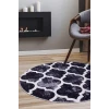 Halı Siyah Maça Yıkanabilir Saçaksız Yuvarlak Kesme Ince Yolluk Kilim Salon Halısı Modeli