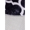 Halı Siyah Maça Yıkanabilir Saçaksız Yuvarlak Kesme Ince Yolluk Kilim Salon Halısı Modeli