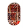 Halı Turuncu Cool K1300 Saçaklı Oval Kesme Ince Yolluk Kilim Salon Halısı Modelleri