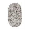 Halı Vizon Cool Karo Yıkanabilir Oval Kesme Ince Yolluk Kilim Salon Halısı Modelleri