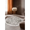 Halı Vizon Cool Karo Yıkanabilir Yuvarlak Saçaklı Ince Yolluk Kilim Salon Halısı Modeli