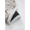 Halı Vizon Cool Karo Yıkanabilir Yuvarlak Saçaklı Ince Yolluk Kilim Salon Halısı Modeli