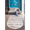 Halı Vizon Cool Ky7005 Saçaklı Oval Kaymaz Kesme Ince Yolluk Kilim Salon Halısı Modelleri