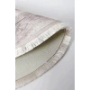 Halı Vizon Cool Ky7055 Saçaklı Yuvarlak Kesme Ince Yolluk Kilim Salon Halısı Modelleri