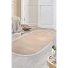 Halı Vizon Stylish Yıkanabilir Saçaklı Oval Kesme Ince Yolluk Kilim Salon Halısı Modeli