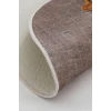 Kahve Mutfak Halısı Saçaksız Dijital Yuvarlak Halı Kaymaz Yıkanabilir 100x100