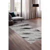 Karo Halı Siyah Salon Koridor Antre Mutfak Halısı Silinebilir Kaymaz Tabanlı