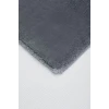 Koyu Gri Mürdüm Post Dokuma Halı Peluş Tavşan Tüyü Hissi Antibakteriyel