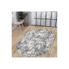 Ky7005 Multi Saçaksız Dijital Oval Halı Kaymaz Yıkanabilir Mutfak Antre Salon Halısı