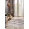 Ky7055 Vizon Saçaksız Dijital Yuvarlak Halı Kaymaz Yıkanabilir Mutfak Antre Salon Halısı