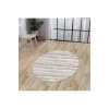 Ky7055 Vizon Saçaksız Dijital Yuvarlak Halı Kaymaz Yıkanabilir Mutfak Antre Salon Halısı