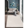 Lüx Post Peluş Düz Krem Saçaksız Bohem Koridor Oturma Odası Ve Salon Halısı