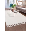Peluş Halı Açık Vizon Cool Saçaklı Post Kesme Yolluk Kilim Salon Halısı Modelleri