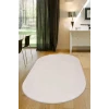 Peluş Halı Açık Vizon Cool Yıkanabilir Oval Post Yolluk Kilim Salon Halısı Modelleri