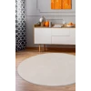 Peluş Halı Açık Vizon Cool Yıkanabilir Yuvarlak Post Yolluk Kilim Salon Halısı Modeli