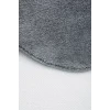 Peluş Halı Koyu Gri Cool Yıkanabilir Oval Kesme Post Yolluk Kilim Salon Halısı Modelleri