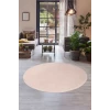 Pembe Yuvarlak Post Dokuma Halı Peluş Yumuşacık Antibakteriyel Çocuk Mutfak Salon Halısı