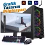 INTEL I5 10400F 16GB 480GB SSD 4GB GTX1050TI 24 Grafik Tasarım Bilgisayarı
