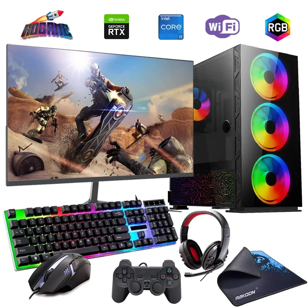 i5 12400F 16GB DDR4 512GB m2 12GB RTX3060 24 Monitörlü Oyun Bilgisayarı (Gaming SET)