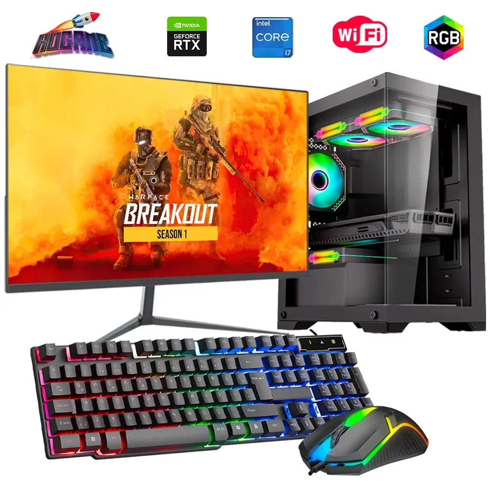 i7 14700F 16GB DDR4 512GB m2 8GB RTX3050 24 Monitörlü Oyun Bilgisayarı
