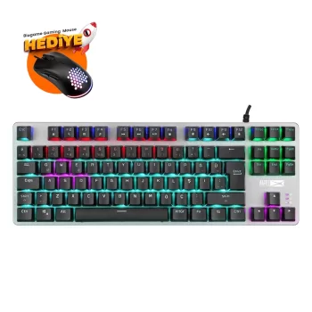 ALTEC Mekanik Oyuncu Klavyesi RED SWITCH Rainbow 87 Tuşlu ALGK8404GR