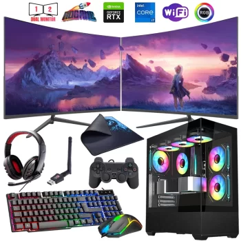 i7 13700F 16GB DDR4 1TB m2 12GB RTX3060 Çift 24 Monitörlü Oyun Bilgisayarı (Gaming SET)